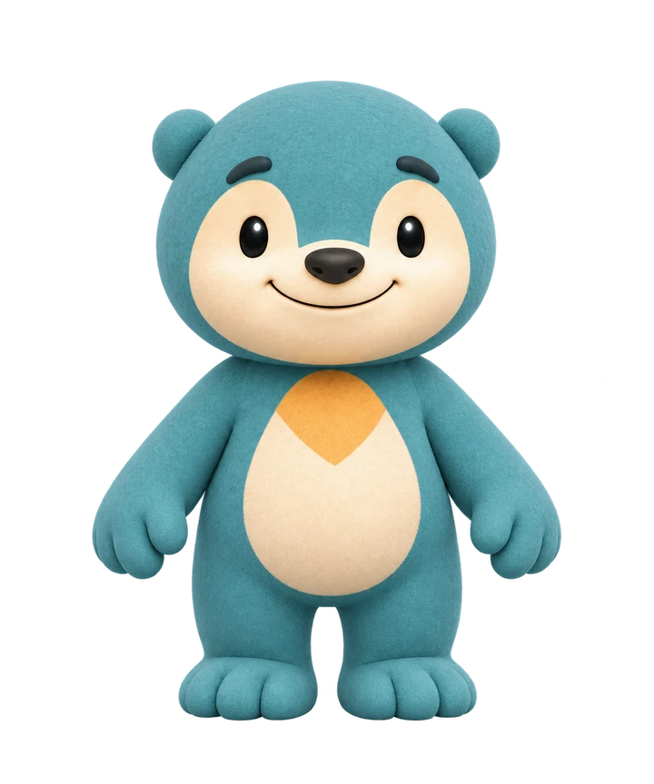 Aimsly’s friendly teal companion